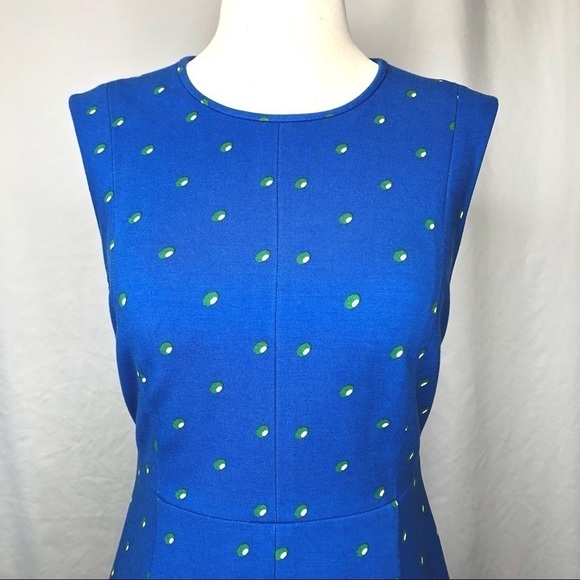 Diane von Furstenberg Madyson sleeveless shift dress avron dot French blue 2 - Picture 4 of 9